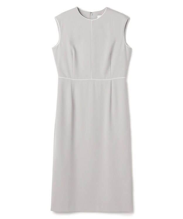 BEIGE， 【セットアップ対応】CINDY / クルーネックドレス L.Grey × White