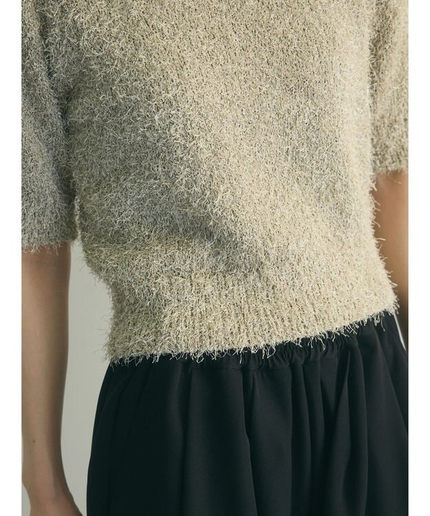 Green Parks ａ．ラメシャギーニットプルオーバー Beige