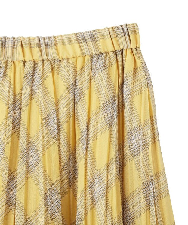 AMERICAN HOLIC 【選べる丈】チェックシアープリーツスカート Yellow