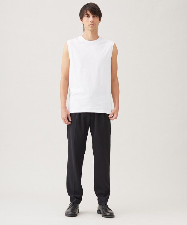 UNFILO MENS BASIC ノースリーブ カットソー ホワイト