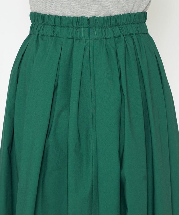 uncrave 【洗濯機洗い可】カラータイプライター フレアスカート（uncrave WHITE） グリーン