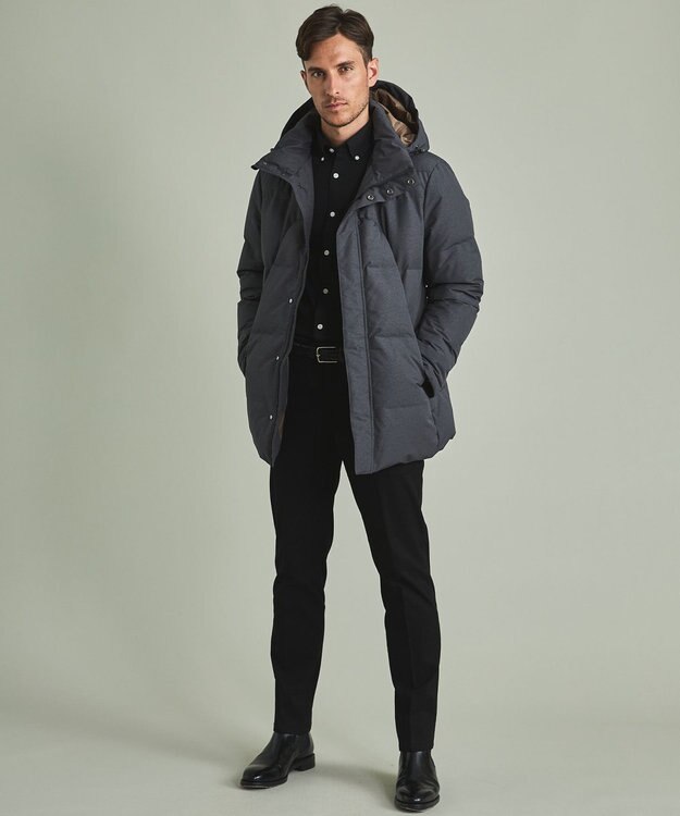 GOTAIRIKU 胸ポケット付にアップデート【吸水速乾/ストレッチ】クールマックス鹿の子 ビズシャツ_ボタンダウン ブラック系