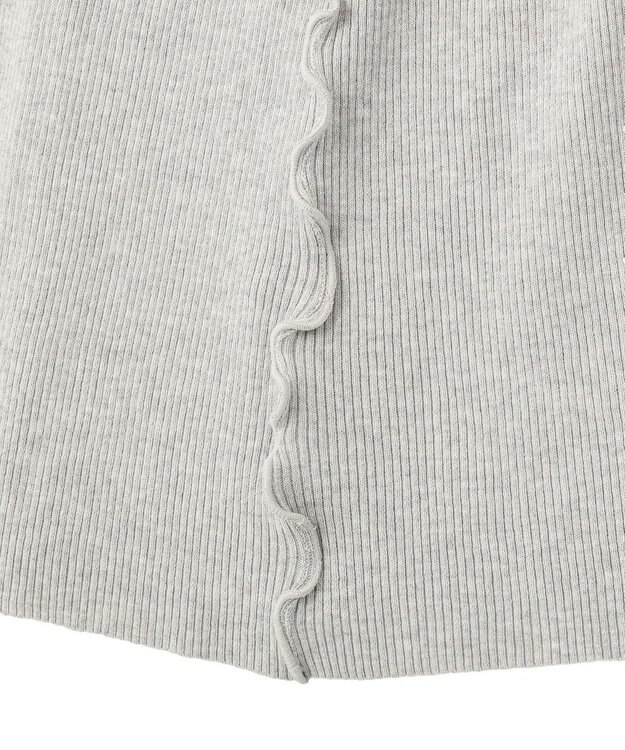 earth music&ecology サイドメローリブニットスカート Gray Mixture