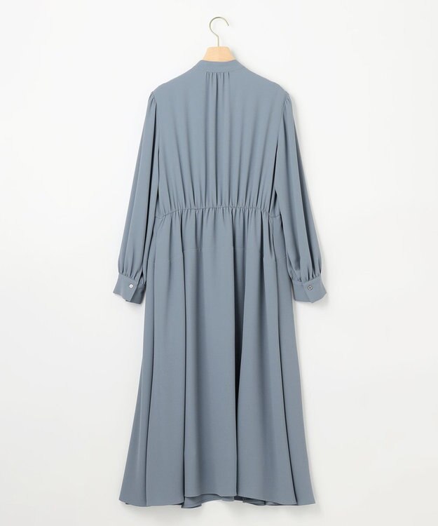 組曲 L 【WEB限定】バックサテンジョーゼット ワンピース ブルー系