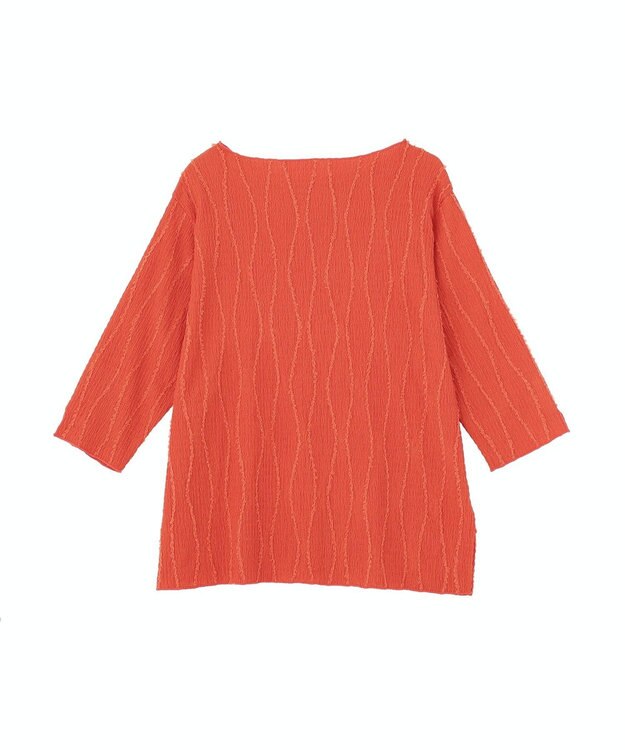 Green Parks ５分袖表面感カットプルオーバー Orange