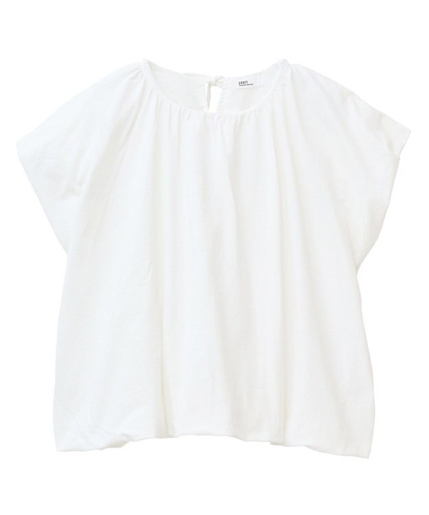 CRAFT STANDARD BOUTIQUE カットクレープ裾バルーンプルオーバー White