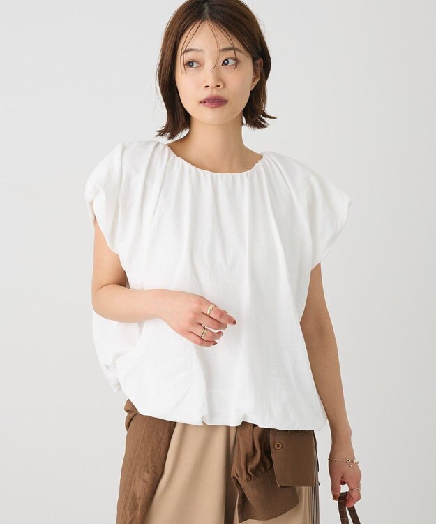 CRAFT STANDARD BOUTIQUE カットクレープ裾バルーンプルオーバー White