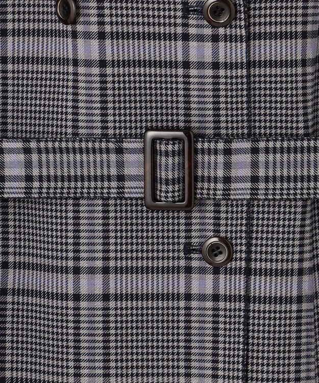 ANY SIS 【美人百花10月号掲載】リバーシブルチェックラップ ワンピース ネイビーチェック×ネイビー