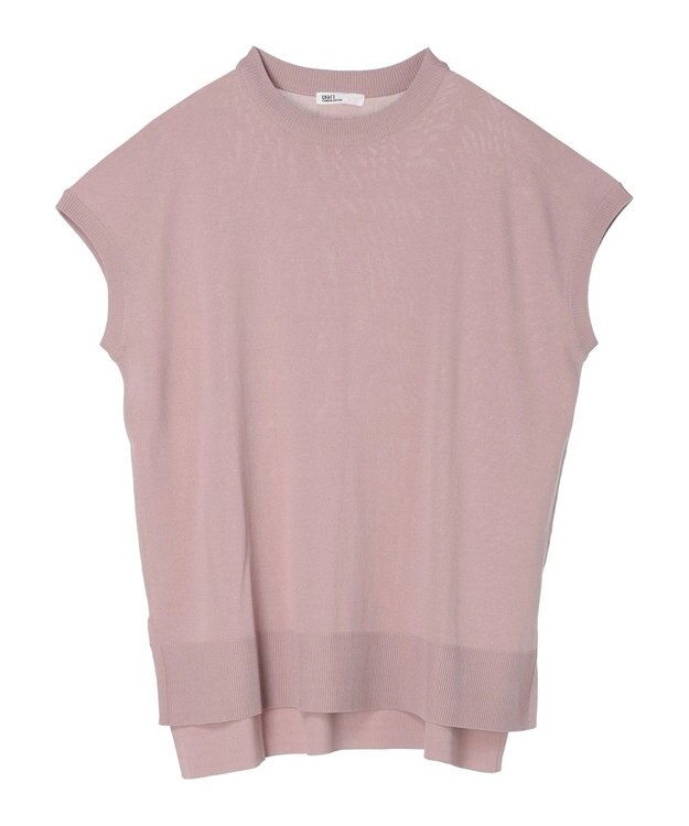CRAFT STANDARD BOUTIQUE ＵＶカット接触冷感半袖ニットチュニック Pink