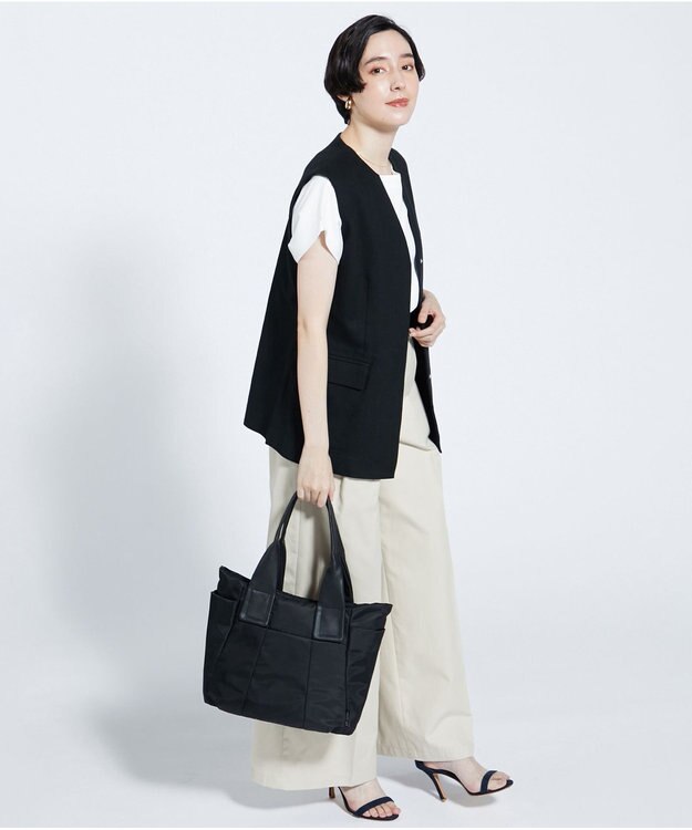 Y'SACCS 【Y’SACCS vous et】ナイロンキリカエ2WAYトート Mサイズ ブラック