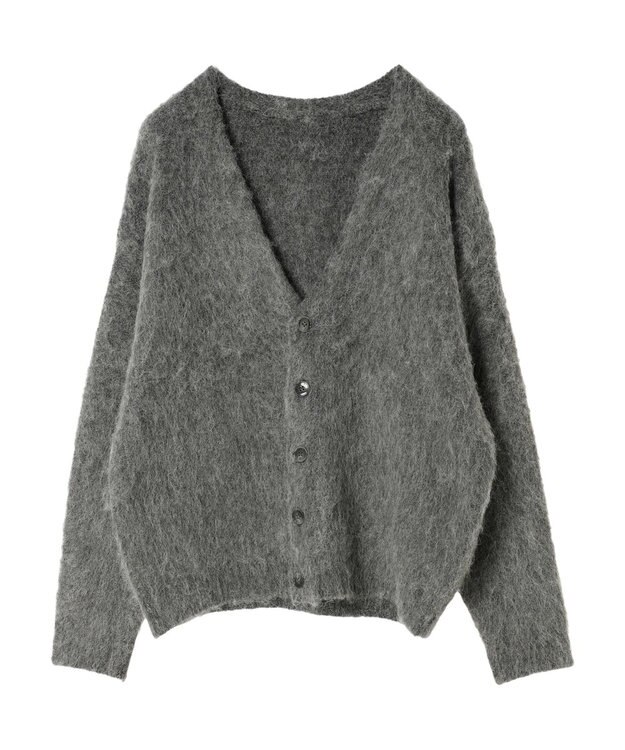 Green Parks ■ＡＪＵＧＡ．×ＧＰ　シャギーニットカーディガン Charcoal Gray