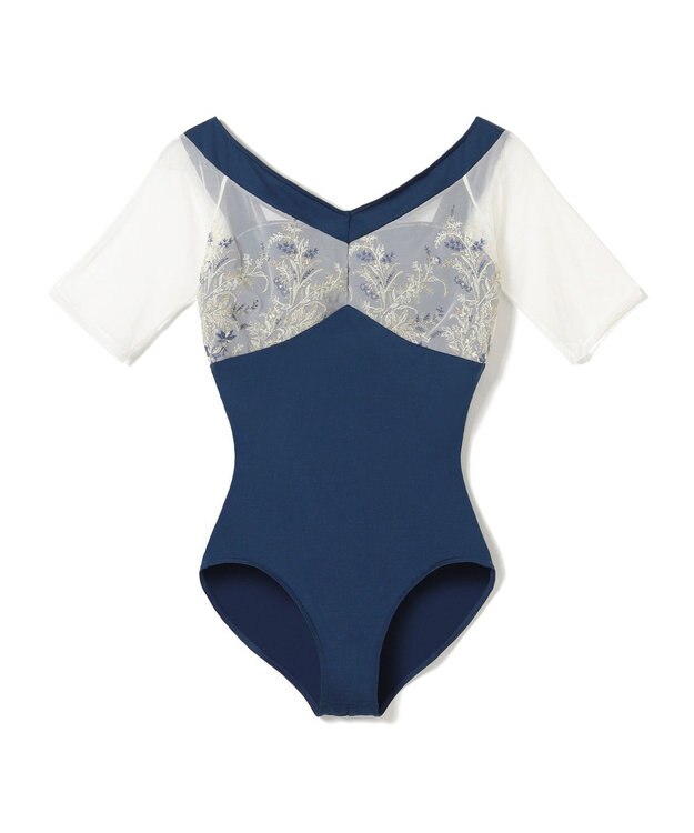 Chacott ハーフスリーブレオタード ネイビー