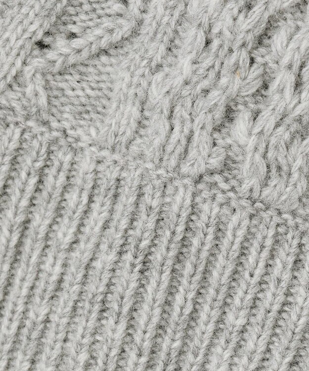 #Newans 【洗える】カシミヤブレンドバルキーデザインニットベスト グレー系