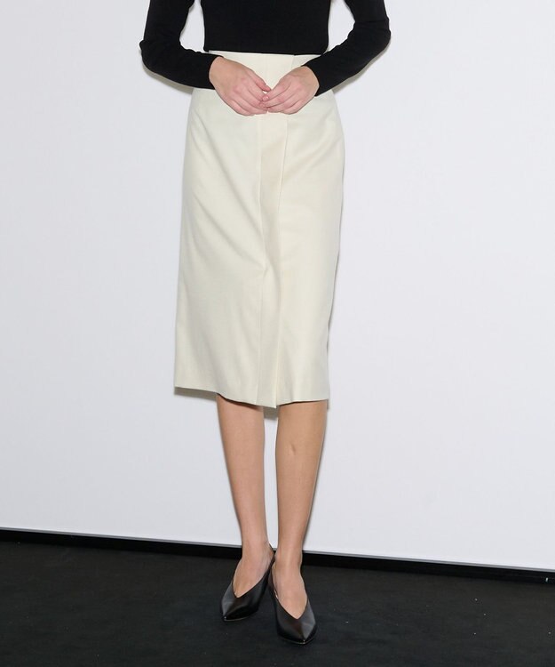JOSEPH エアリーフランネル　スカート Ivory