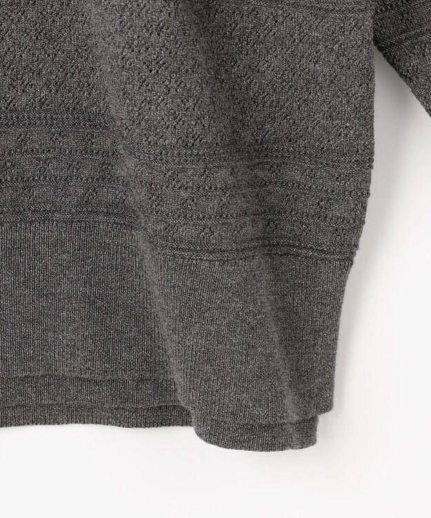 組曲 S 編み柄ディテールニット グレー系