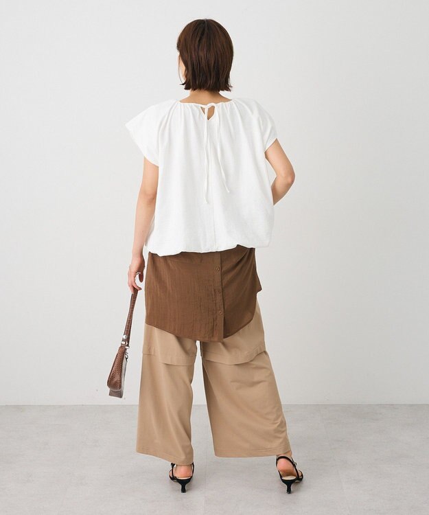 CRAFT STANDARD BOUTIQUE カットクレープ裾バルーンプルオーバー White