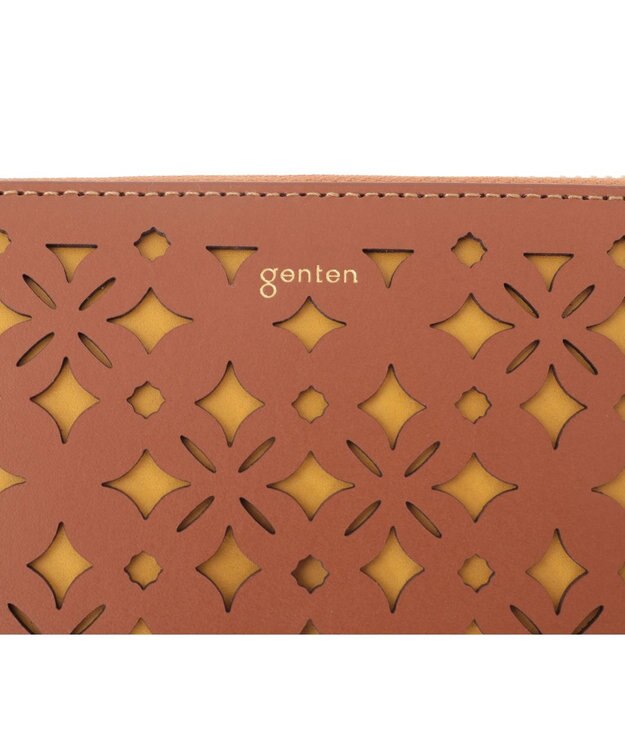 genten クアドリフォリオ 長財布 ブラウン