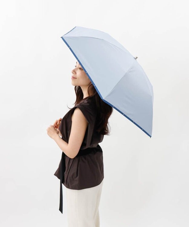 AURORA 【 BLAO（ブラオ）】サマーシールド スタッズ晴雨兼用傘(折りたたみ傘) サックス