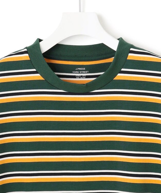 J.PRESS YORK STREET 【UNISEX】ベーシックボーダー Tシャツ ダークグリーン系2