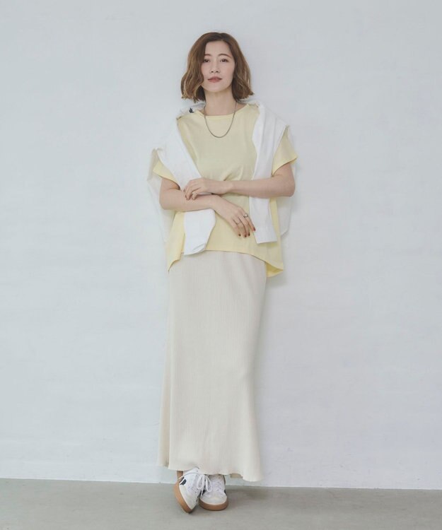 WEGO 【2026春夏新作】接触冷感フレンチスリーブT ライトイエロー