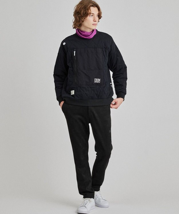 PW CIRCULUS 【MEN】スエードライクテーパードパンツ ブラック系