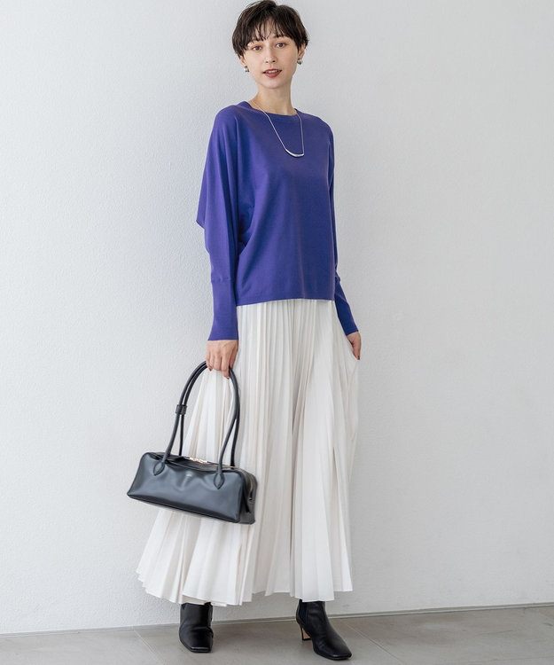 23区 S 【見上愛さん着用/CanCam11月号掲載】パウダリータイプライター プリーツ スカート アイボリー系