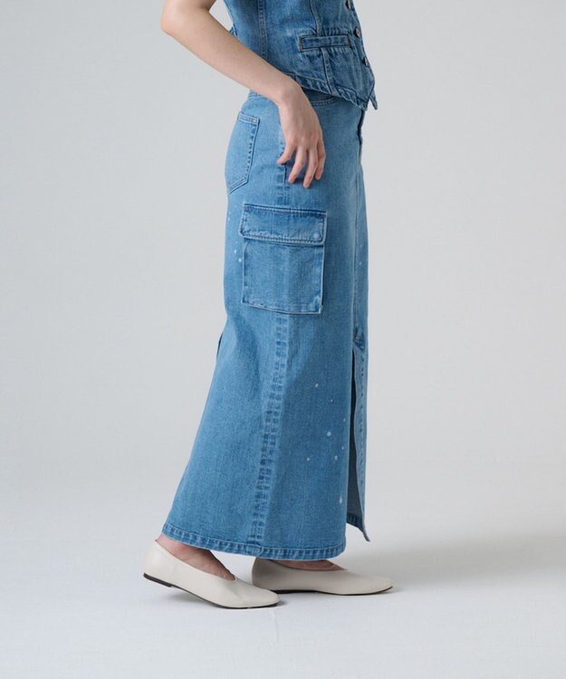 Ripo trenta anni DENIM CARGO SK デニムスカート BLUE