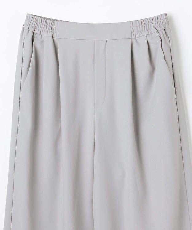 ANY イージーケアライトストレッチワイドパンツ ライトグレー