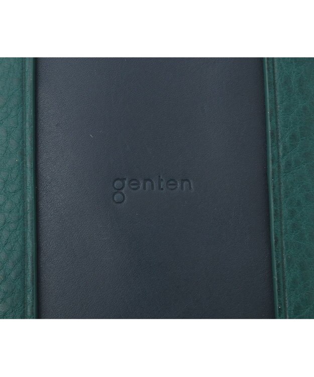 genten ダイヤカットワーク　パスケース ブルーグリーン