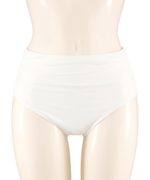 San-ai Resort（三愛水着楽園） 【WEB限定商品】【UPF50＋】ワコール共同開発ノンワイヤーなのにぷっくり美胸を作る【ダブルアップ】　ノンワイヤーAライン水着 M1 M2 L1　　【San-ai Resort（サンアイリゾート）】 ホワイト