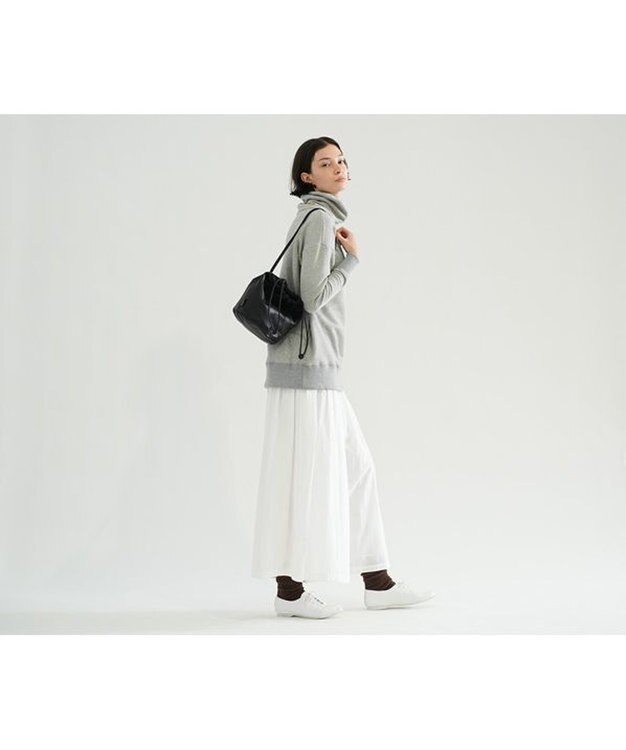 genten サステナブル巾着 大 クロ