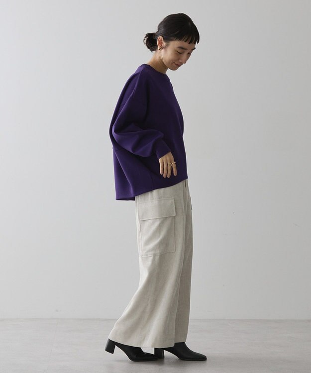 AMERICAN HOLIC 袖タックコクーンポンチプルオーバー Purple