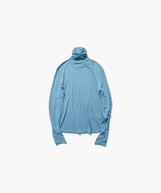 ATON MODAL SILK JERSEY | タートルネック SAX