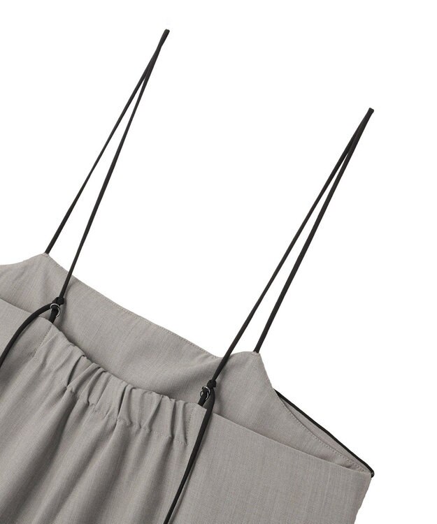 YECCA VECCA ラッフルキャミオールインワン Gray