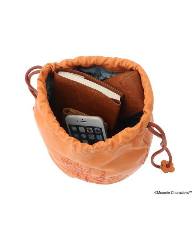 genten サステナブル巾着 手持ちタイプ「リトルミイ」 オレンジ