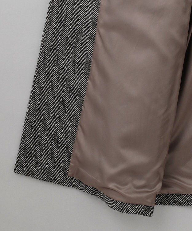 GOTAIRIKU 【山栄毛織】カントリーツイード ステンカラーコート グレー系8