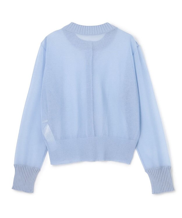 BEIGE， PYRRHOT / シアーコンビ リブカーディガン Sax