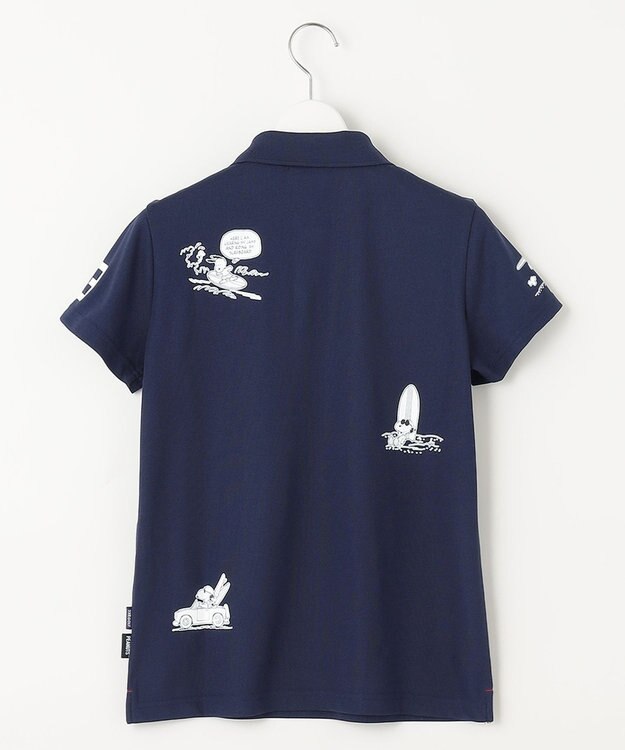 23区GOLF 【PEANUTS】【WOMEN】スヌーピーコラボ 半袖ポロシャツ ネイビー系