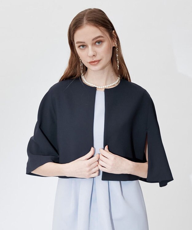 23区 L 【APPLAUDIR】バックサテンストレッチ ジャケット ネイビー系