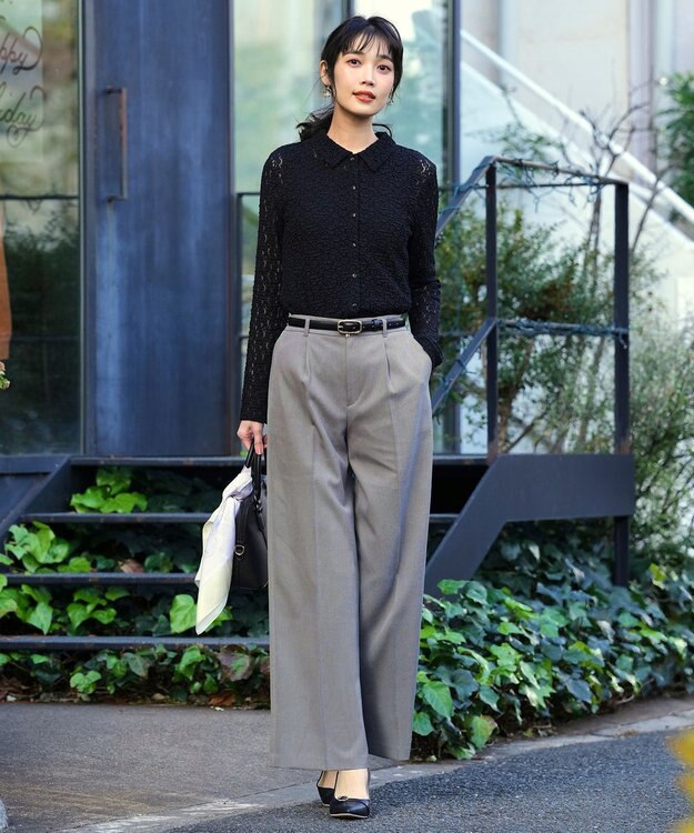 ANY SIS レース シャツ ブラック