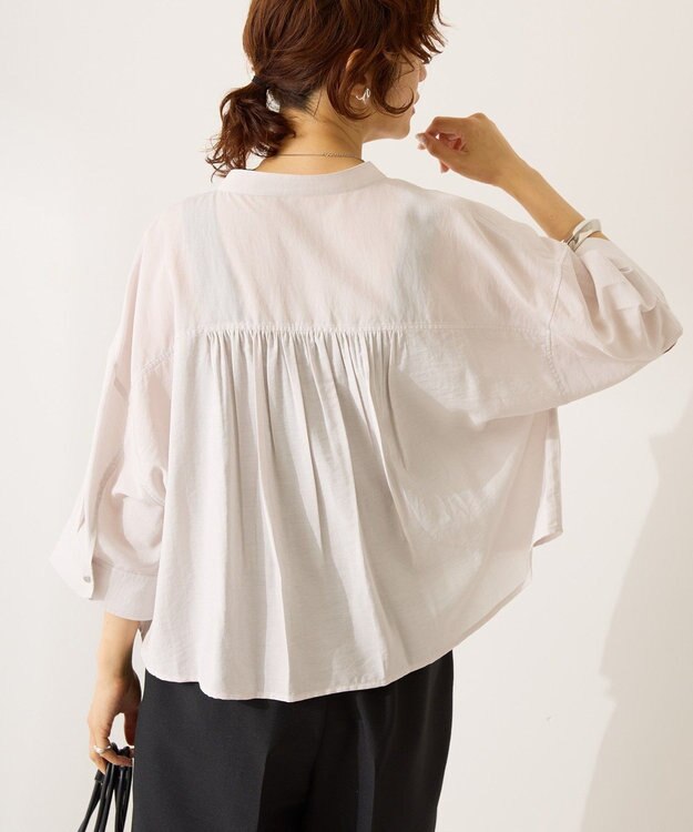 AMERICAN HOLIC 接触冷感Wポケット5分袖ショートシャツ Light Gray