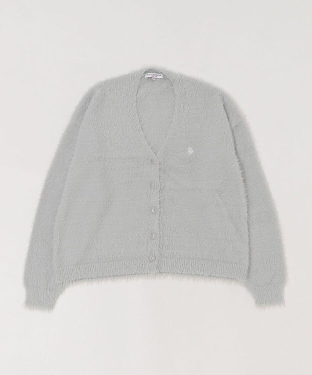 WEGO 【25年秋冬新作/WEB限定】別注USPOLOシャギーニットカーデ ブルー