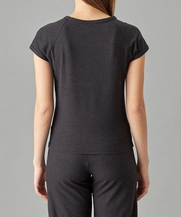 Chacott Peach MokuＴシャツ ダークグレー杢