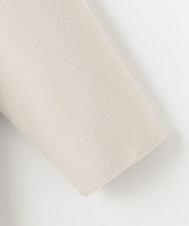 UNFILO 【撥水】ウール混リバー フーデットコート ベージュ系