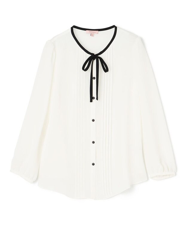 TOCCA 【消臭・洗える】PROMISE RIBBON ブラウス オフ系