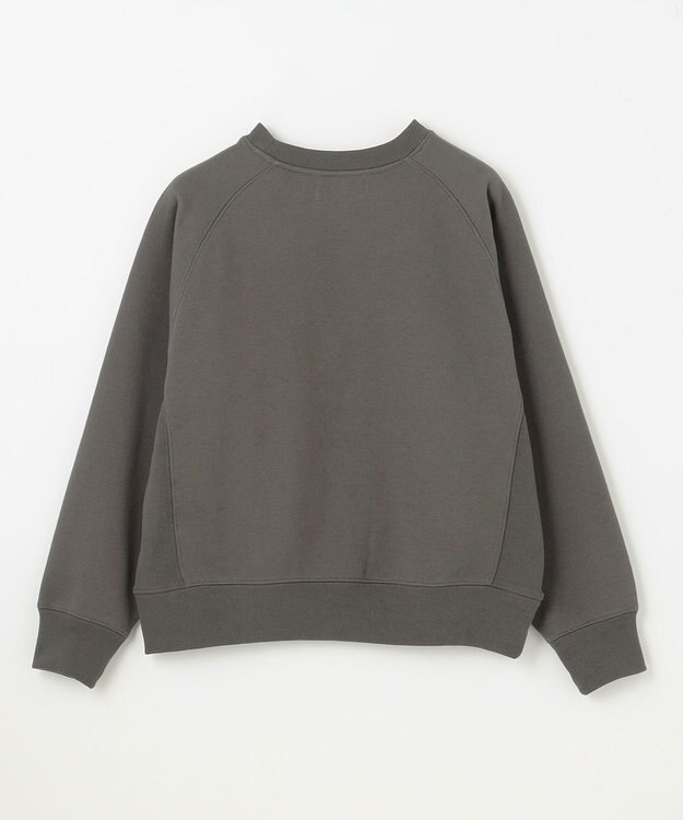 ANY L 【洗濯機可能/サスティナブル】ロゴ裏起毛クルーネックプルオーバー チャコール