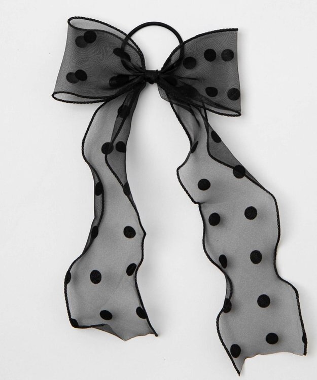 WEGO Lドットスケリボンゴム ブラック