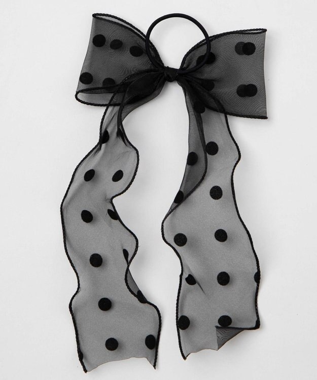 WEGO Lドットスケリボンゴム ブラック