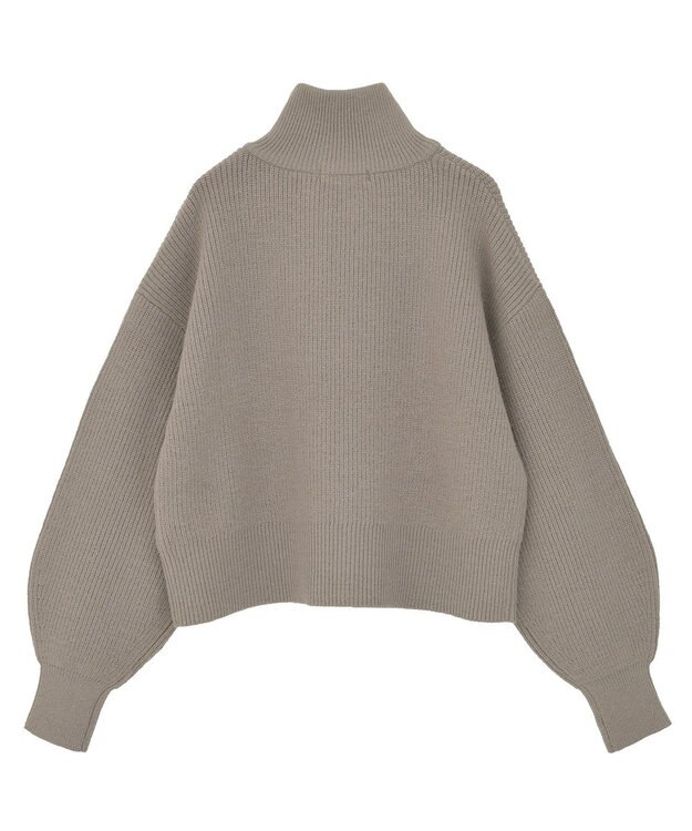 AMERICAN HOLIC ZIPハイネックカーディガン Beige