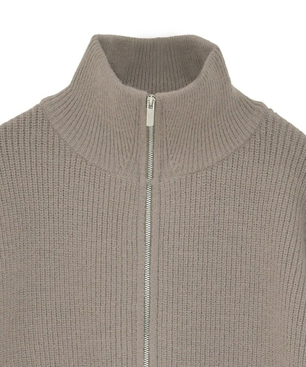 AMERICAN HOLIC ZIPハイネックカーディガン Beige